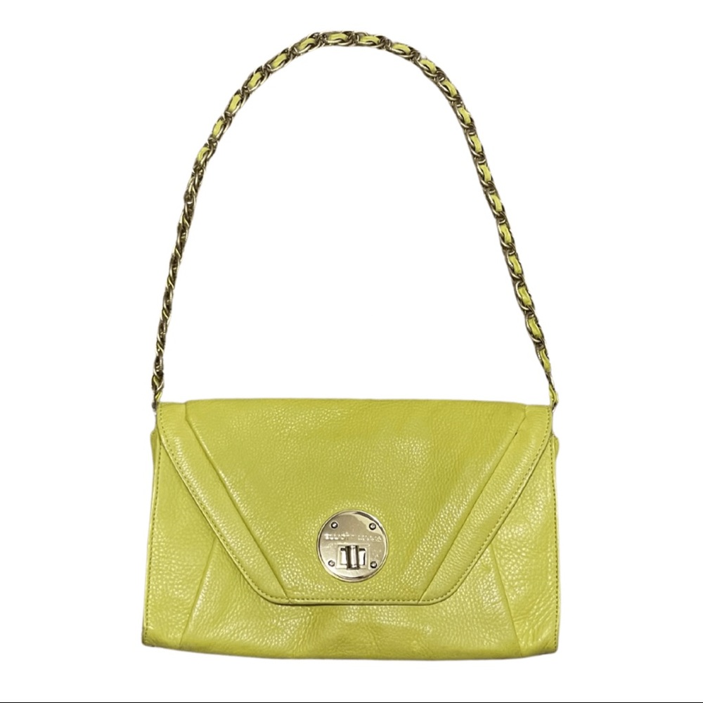Elliott Lucca Neon Purse with gold chain strap